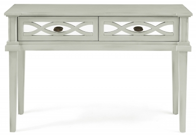 Product photograph of Morrilton Grey Mirrored 2 Drawer Console Table from Choice Furniture Superstore