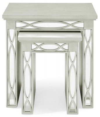 Product photograph of Modena Grey Mirrored Nest Of Table from Choice Furniture Superstore