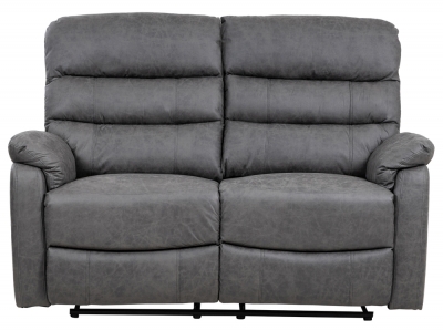 Image of Taylor Leather 2 Seater Recliner Sofa - Comes in Grey and Antique Brown