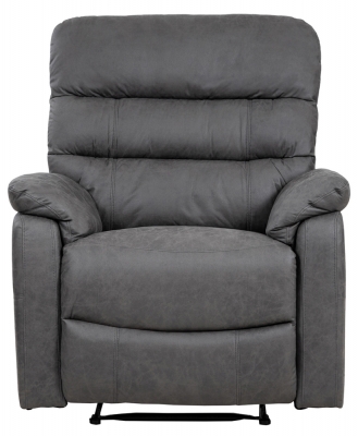 Product photograph of Taylor Leather Recliner Armchair - Comes In Grey And Antique Brown from Choice Furniture Superstore
