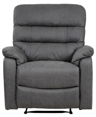 Image of Taylor Leather Recliner Armchair - Comes in Grey and Antique Brown