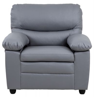 Product photograph of Andreas Leather Armchair - Comes In Grey And Taupe from Choice Furniture Superstore
