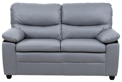 Product photograph of Salamonia Leather 2 Seater Sofa - Comes In Grey And Taupe from Choice Furniture Superstore