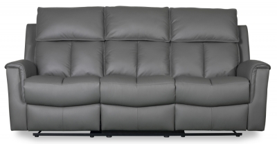 Product photograph of Bergamo Leather Recliner 3 Seater Sofa - Comes In Dark Grey And Blue Grey from Choice Furniture Superstore