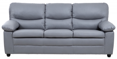 Product photograph of Salamonia Leather 3 Seater Sofa - Comes In Grey And Taupe from Choice Furniture Superstore