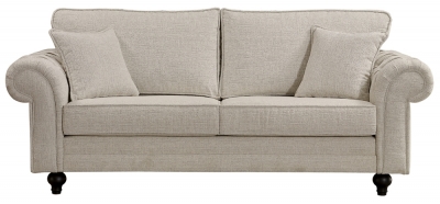 Chelsea Fabric 3 Seater Sofa - Comes in Cream and Blue