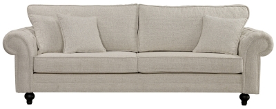 Chelsea Fabric 4 Seater Sofa - Comes in Cream and Blue