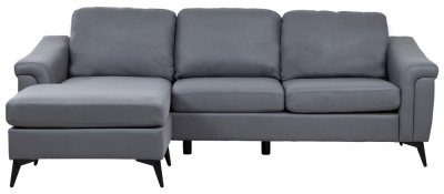 Product photograph of Douglas Leather Air Corner Sofa Bed - Comes In Grey And Nutmeg from Choice Furniture Superstore
