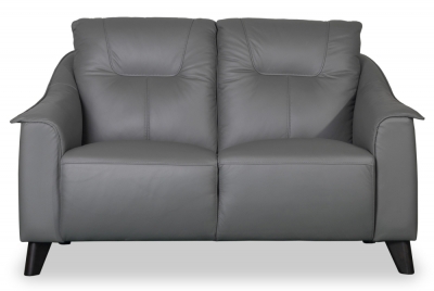 Naples Leather 2 Seater Sofa - Comes in Dark Grey and Cream