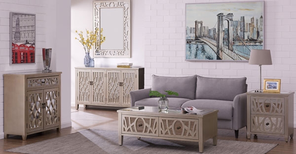 Glimmer Furniture Cardiff Mirrored