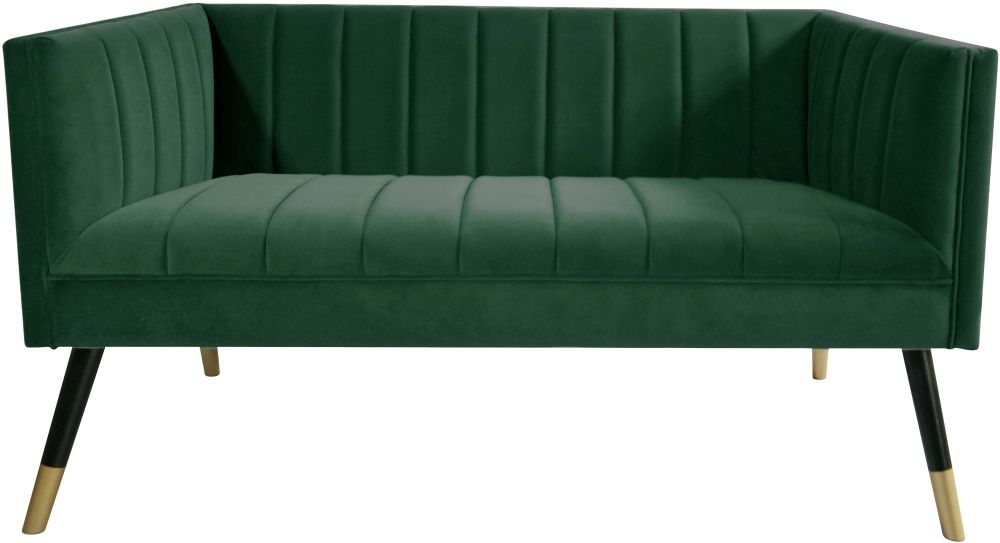 Liverpool Green Fabric 2 Seater Sofa