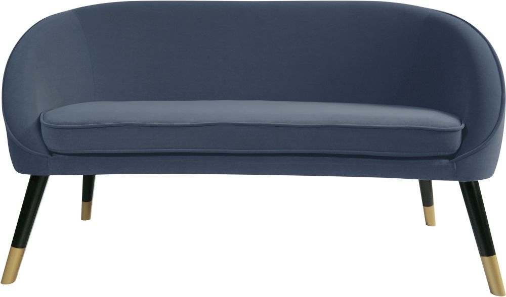 Milton Navy Fabric 2 Seater Sofa