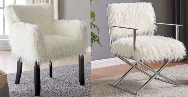 Glimmer Furniture Faux Sheepskin Fur