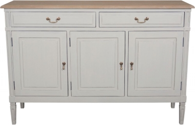 Product photograph of Bonaparte French Oak And Putty Painted Sideboard from Choice Furniture Superstore