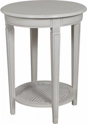 Product photograph of Bonaparte French Putty Painted Round Side Table from Choice Furniture Superstore