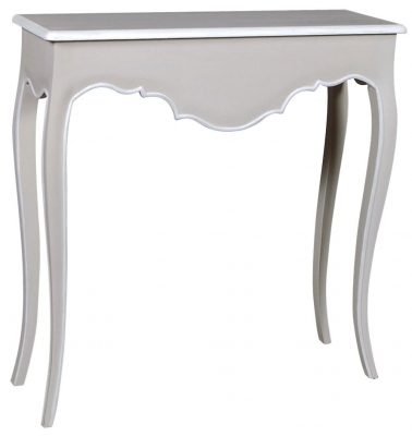 Product photograph of Chateau French Distressed Linen And Off-white Console Table from Choice Furniture Superstore