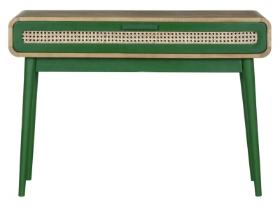Product photograph of Nantes Vibrant Green Painted 1 Drawer Console Table from Choice Furniture Superstore