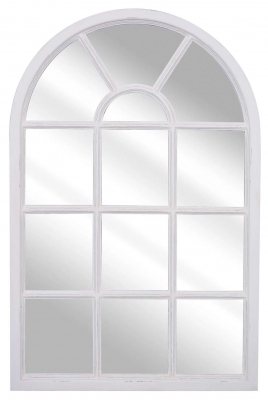 Product photograph of Delphine French Off-white Painted Arch Mirror - 77cm X 120cm from Choice Furniture Superstore