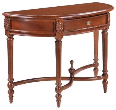 Product photograph of Palais French Mahogany Half Moon Console Table from Choice Furniture Superstore