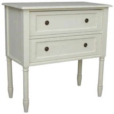 Product photograph of Enderlin French Off White 2 Drawer Chest from Choice Furniture Superstore