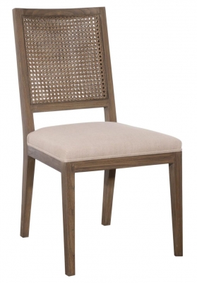 Product photograph of Hagan French Walnut Rattan Back Dining Chair Sold In Pairs from Choice Furniture Superstore