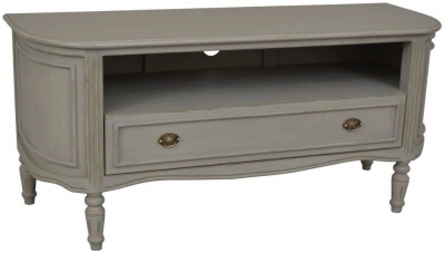 Product photograph of Emison French Grey 1 Drawer Tv Unit from Choice Furniture Superstore