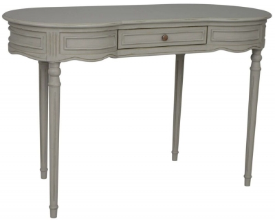 Product photograph of Emison French Grey 1 Drawer Writing Desk from Choice Furniture Superstore