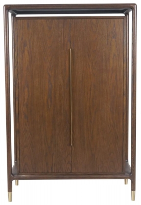 Product photograph of Fergus Walnut 2 Door 2 Drawer Hall Cabinet from Choice Furniture Superstore