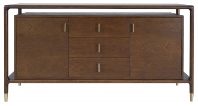 Product photograph of Fergus Walnut 2 Door Large Sideboard from Choice Furniture Superstore