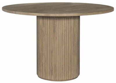 Product photograph of Nora Mc Classic Fluted Wood 120cm Round Dining Table - 4 Seater from Choice Furniture Superstore