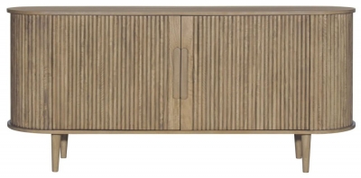 Product photograph of Nulato Mc Classic Fluted Wood 2 Door Curved Sideboard from Choice Furniture Superstore