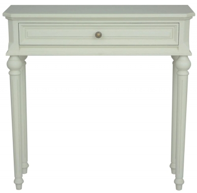 Product photograph of Rosburg French Lime White 1 Drawer Console Table from Choice Furniture Superstore