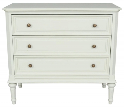 Product photograph of Rosburg French Lime White 3 Drawer Chest from Choice Furniture Superstore