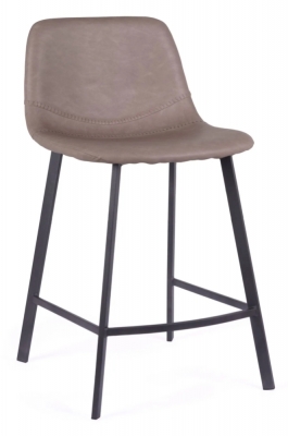 Product photograph of Bari Vintage Beige Pu Counter Stool Sold In Pairs from Choice Furniture Superstore