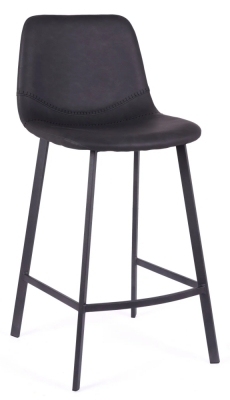 Product photograph of Bari Vintage Black Pu Counter Stool Sold In Pairs from Choice Furniture Superstore