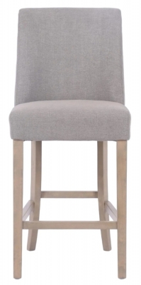 Product photograph of Stoy Sand Linen Counter Stool Solid In Pairs from Choice Furniture Superstore