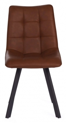 Product photograph of Louise Pu Vintage Cognac Dining Chair Solid In Pairs from Choice Furniture Superstore