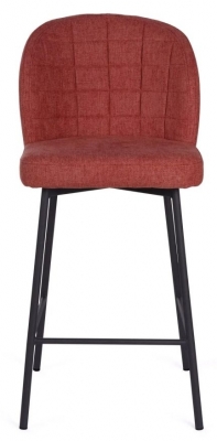 Product photograph of Clio Red Fabric Counter Stool Solid In Pairs from Choice Furniture Superstore