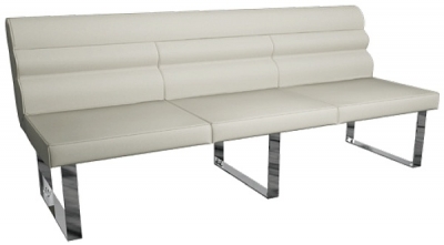 Product photograph of Laguna Taupe 220cm Dining Bench With Back from Choice Furniture Superstore