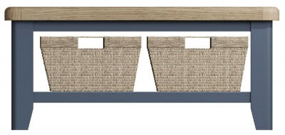 Product photograph of Ringwood Blue Painted Coffee Table - Oak Top from Choice Furniture Superstore