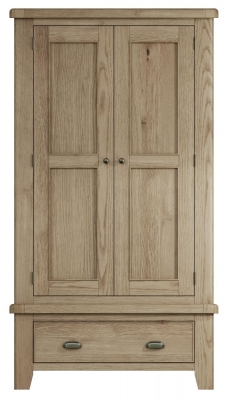 Product photograph of Hatton Oak 2 Door Wardrobe from Choice Furniture Superstore