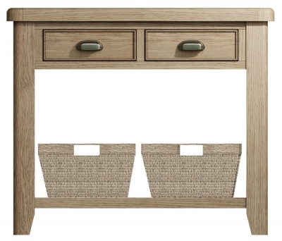 Product photograph of Hatton Oak Console Table from Choice Furniture Superstore