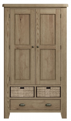 Product photograph of Hatton Oak Larder Unit from Choice Furniture Superstore