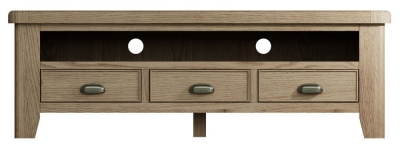Product photograph of Hatton Oak Large Tv Unit from Choice Furniture Superstore