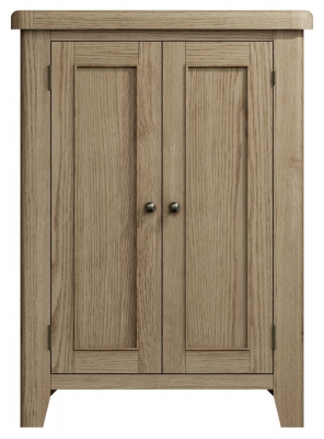 Product photograph of Hatton Oak Shoe Cupboard from Choice Furniture Superstore