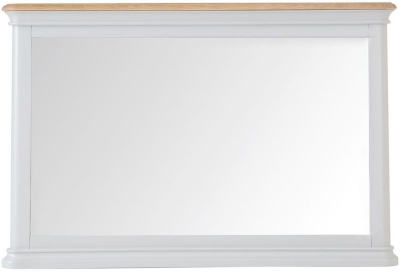 Product photograph of Clearance - Annecy Oak And Soft Grey Painted Rectangular Wall Mirror - 100cm X 65cm - 709 from Choice Furniture Superstore