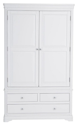 Product photograph of Selden White 2 Door 3 Drawer Combi Wardrobe from Choice Furniture Superstore