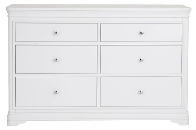 Product photograph of Selden White 6 Drawer Chest from Choice Furniture Superstore