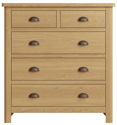 Product photograph of Hampton Rustic Oak 2 3 Drawer Chest from Choice Furniture Superstore