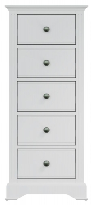 Product photograph of Ashby Painted 5 Drawer Tall Chest from Choice Furniture Superstore